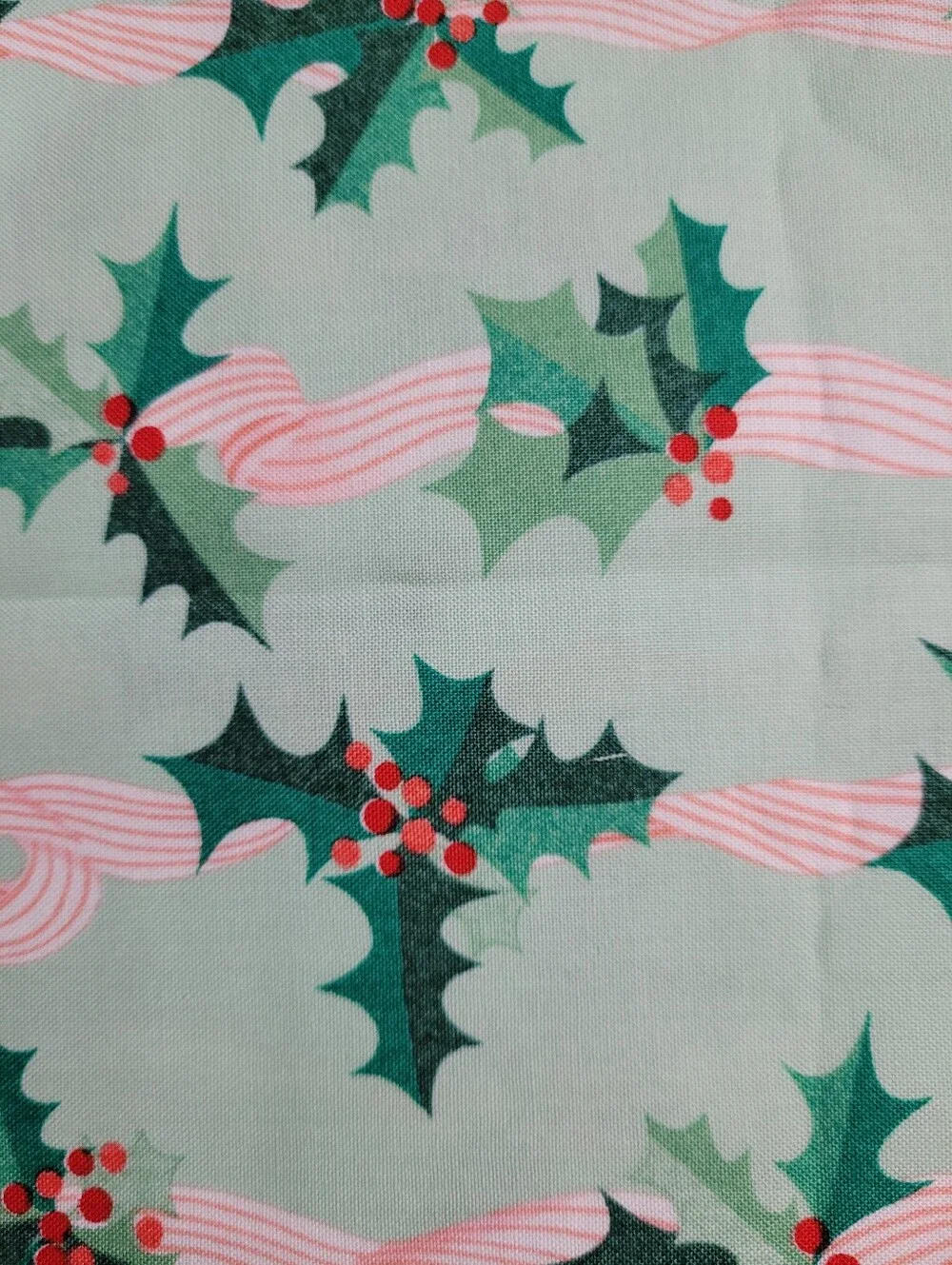 Tiny Christmas Lizzy House Moda Fabrics Cotton Holy Ribbon Sewing Fabric (1012)